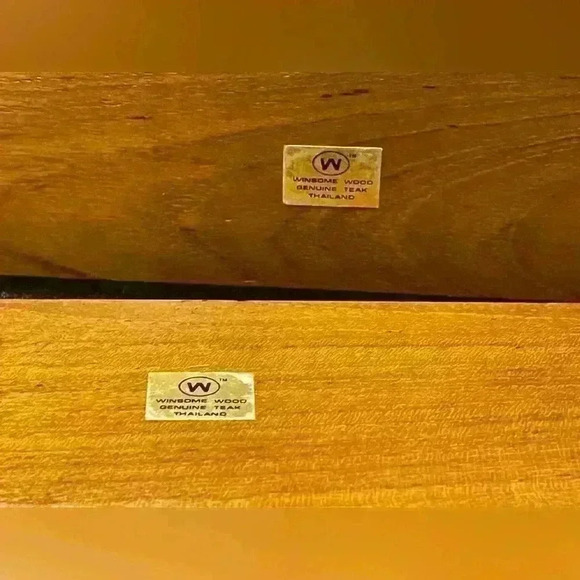 MCM Teak Thailand by Winsome 7  Piece Salad Bowl Set with Sticker - Picture 12 of 16